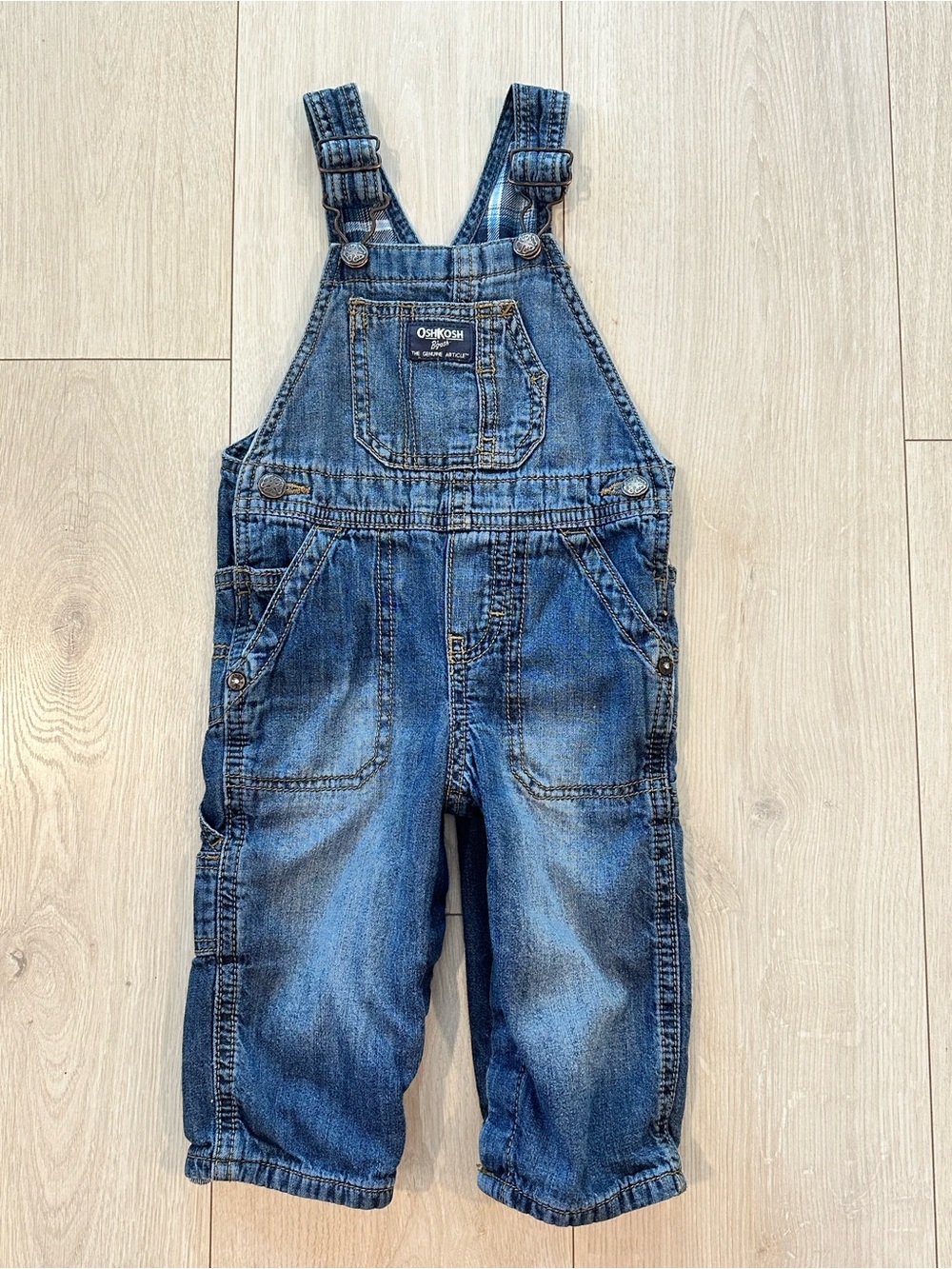 OshKosh B'gosh Classic Blue Denim Overalls for Baby/Toddler